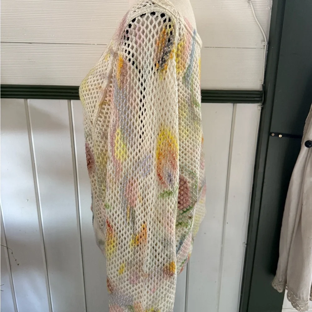 Anthropologie Klaas Jonkman Mesh-Stitch Crew-Neck Sweater